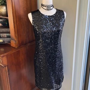 Sparkly Sequined Black Bodycom Cocktail Dress NWT - Size 8